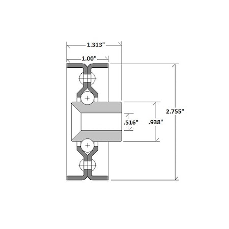 1Stsource Products Flat Idler Sheave & Guide Wheel 1SP-B4062-1 1SP-B4062-1